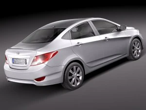 Hyundai Accent Sedan 2012 3D Model