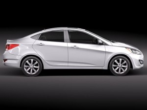 Hyundai Accent Sedan 2012 Modèle 3D