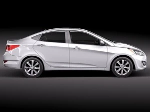 Hyundai Accent Sedan 2012 3D Model