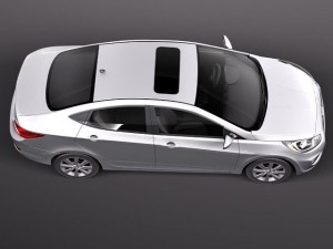 Hyundai Accent Sedan 2012 Modèle 3D