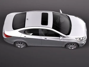 Hyundai Accent Sedan 2012 3D Model