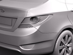 Hyundai Accent Sedan 2012 Modèle 3D
