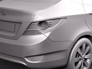 Hyundai Accent Sedan 2012 3D Model