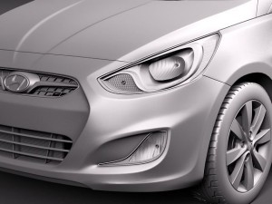 Hyundai Accent Sedan 2012 Modèle 3D