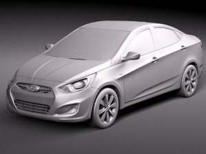 Hyundai Accent Sedan 2012 Modèle 3D