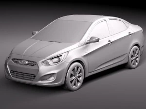 Hyundai Accent Sedan 2012 3D Model