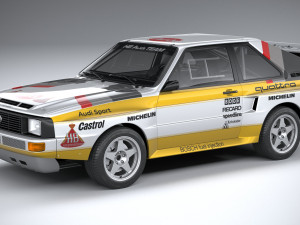 audi sport quattro rally 1985 3D Model