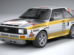 Audi Sport Quattro Rally 1985 3D Model