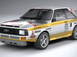 Audi Sport Quattro Rally 1985 3D Model