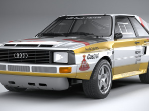 Audi Sport Quattro Rally 1985 3D Model