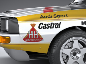 Audi Sport Quattro Rally 1985 3D Model