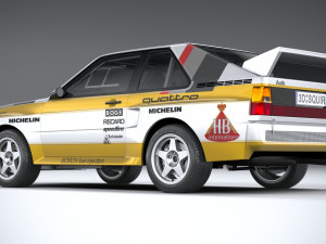 Audi Sport Quattro Rally 1985 3D Model