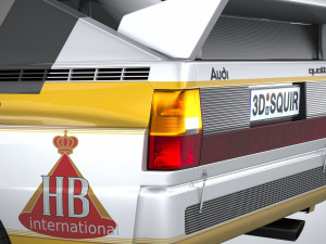 Audi Sport Quattro Rally 1985 3D Model