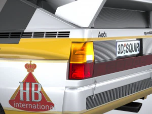 Audi Sport Quattro Rally 1985 3D Model