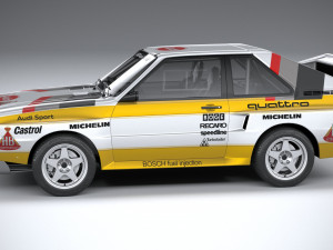 Audi Sport Quattro Rally 1985 3D Model