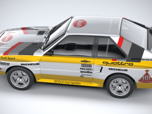 Audi Sport Quattro Rally 1985 3D Model
