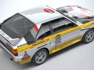 Audi Sport Quattro Rally 1985 3D Model