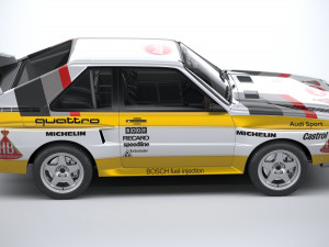 Audi Sport Quattro Rally 1985 3D Model