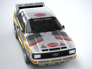 Audi Sport Quattro Rally 1985 3D Model