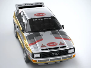 Audi Sport Quattro Rally 1985 3D Model