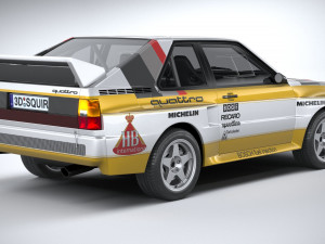 Audi Sport Quattro Rally 1985 3D Model