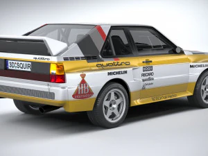 Audi Sport Quattro Rally 1985 3D Model