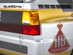 Audi Sport Quattro Rally 1985 3D Model