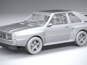 Audi Sport Quattro Rally 1985 3D Model