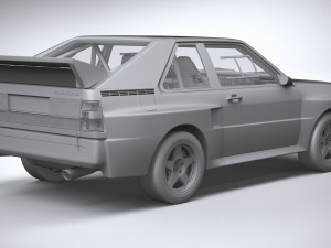 Audi Sport Quattro Rally 1985 3D Model