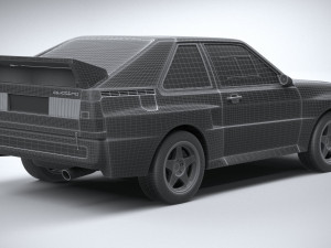 Audi Sport Quattro Rally 1985 3D Model