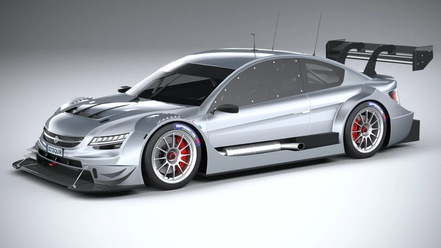Generic Race Car DTM 2022 Lowpoly 3D Model .c4d .max .obj .3ds .fbx .stl .blend
