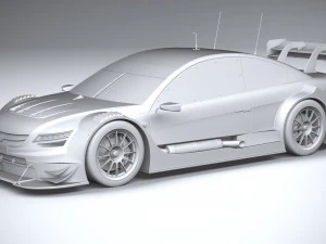 Generic Race Car DTM 2022 Lowpoly 3D Model