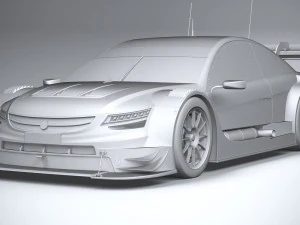 Generic Race Car DTM 2022 Lowpoly 3D Model
