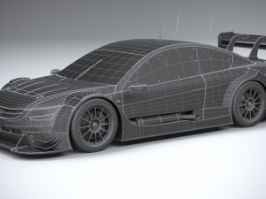 Generic Race Car DTM 2022 Lowpoly 3D मॉडल