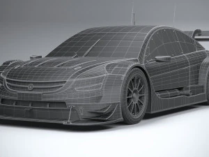 Generic Race Car DTM 2022 Lowpoly 3D Model