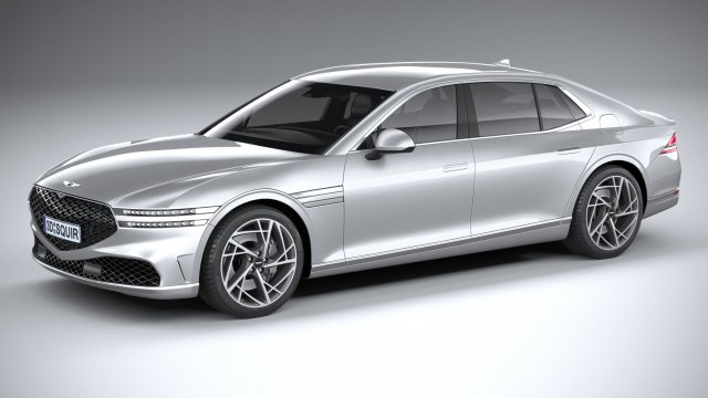 Genesis G90 2023 3D Модель .c4d .max .obj .3ds .fbx .stl .blend 