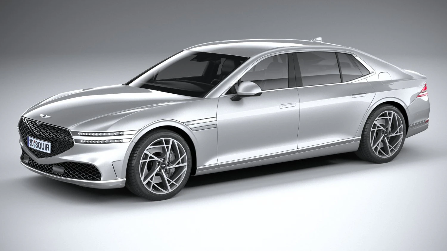Genesis G90 2023 3D Model .c4d .max .obj .3ds .fbx .stl .blend