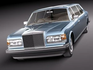 RollsRoyce Silver Spirit Spur 1980-1998 Stretched Limo 3D Model