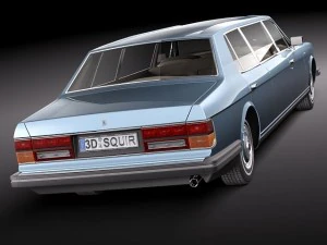 RollsRoyce Silver Spirit Spur 1980-1998 Stretched Limo 3D Model