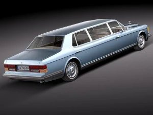 RollsRoyce Silver Spirit Spur 1980-1998 Stretched Limo 3D Model