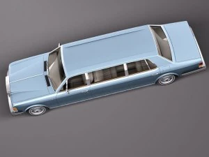 RollsRoyce Silver Spirit Spur 1980-1998 Stretched Limo 3D Model