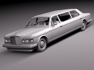 RollsRoyce Silver Spirit Spur 1980-1998 Stretched Limo Modèle 3D
