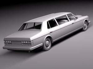 RollsRoyce Silver Spirit Spur 1980-1998 Stretched Limo Modèle 3D