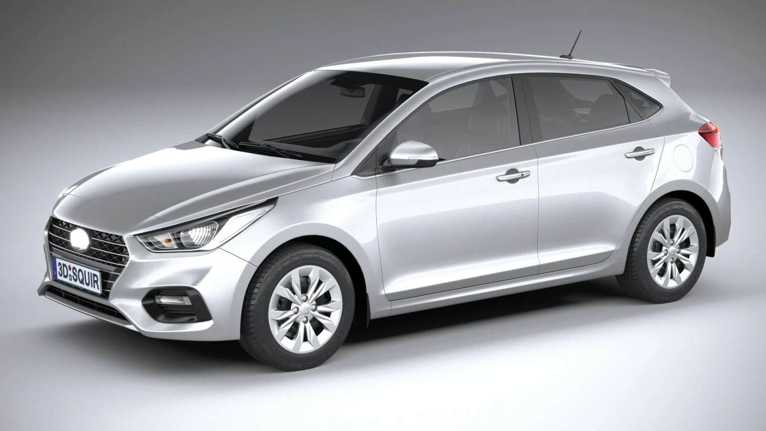 Hyundai Accent 2022 HC4DR basic 3D Model .c4d .max .obj .3ds .fbx .stl .blend