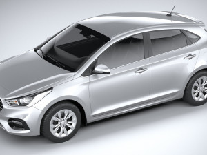 Hyundai Accent 2022 HC4DR basic 3D Model