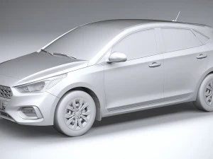 Hyundai Accent 2022 HC4DR basic 3D Model