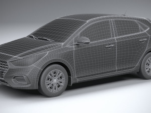 Hyundai Accent 2022 HC4DR basic 3D Model
