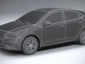 Hyundai Accent 2022 HC4DR basic 3D Model