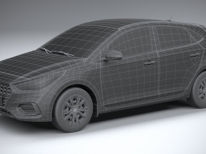 Hyundai Accent 2022 HC4DR basic 3D Model