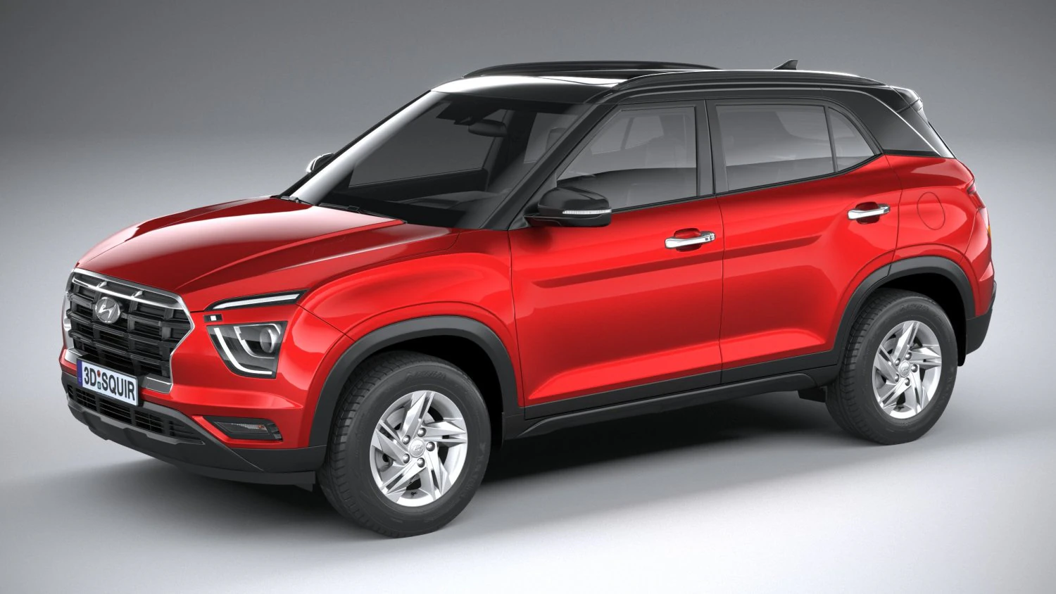 Hyundai Creta SU2 2022 3D Model .c4d .max .obj .3ds .fbx .stl .blend